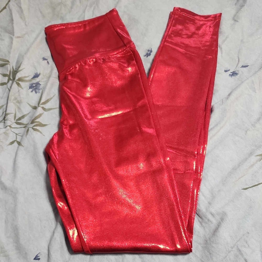 Balera Metallic Red Leggings